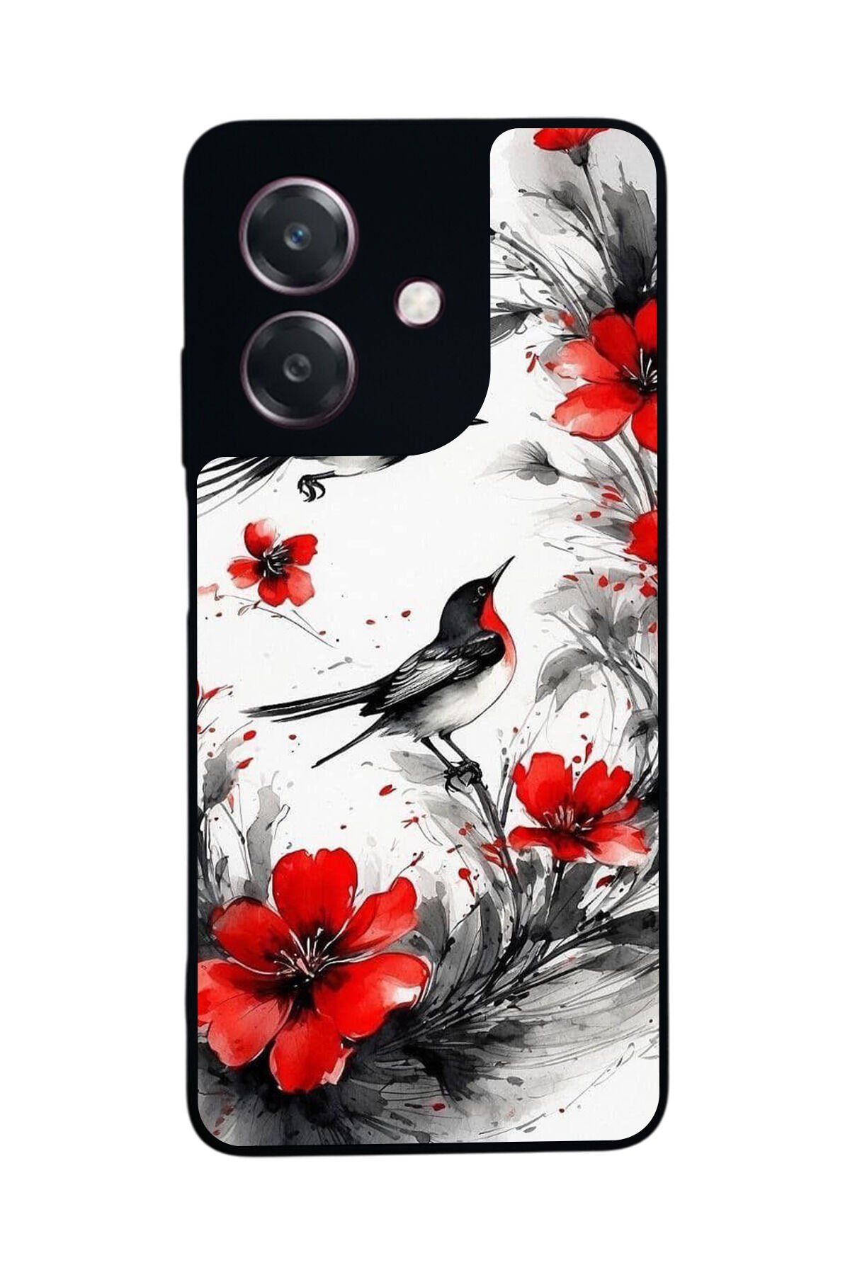 Oppo A3 5G Uyumlu Floral Tasarımlı Glossy Premium Kılıf