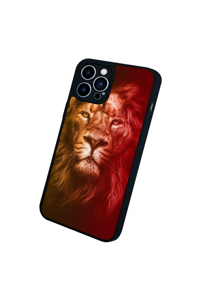 iPhone 13 Pro Max Uyumlu Aslan Tasarımlı Glossy Premium Kılıf