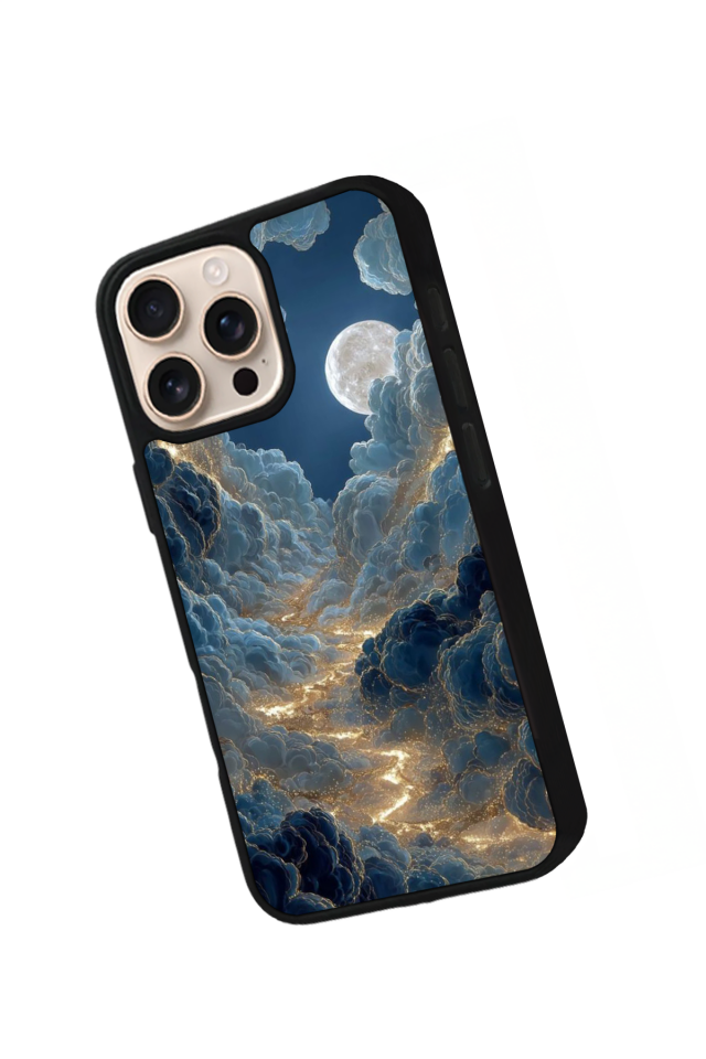 iPhone 15 Pro Uyumlu Ay Tasarımlı Glossy Premium Kılıf