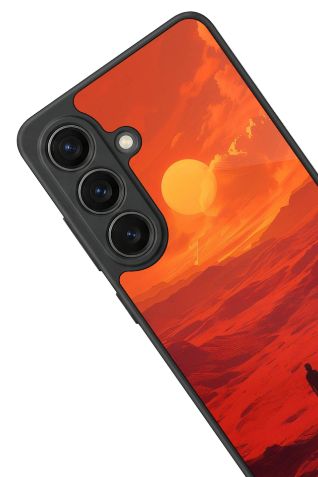 Samsung Galaxy S26 Uyumlu Güneş Tasarımlı Glossy Premium Kılıf