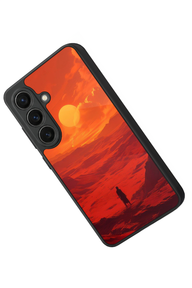 Samsung Galaxy S26 Uyumlu Güneş Tasarımlı Glossy Premium Kılıf