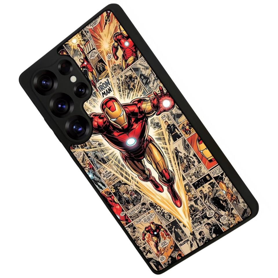 Samsung Galaxy S25 Ultra Uyumlu Iron Man ( Demir Adam ) Tasarımlı Glossy Premium Kılıf
