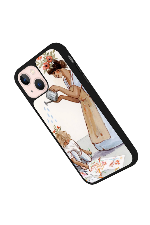 iPhone 13 Mini Uyumlu Kalp Love Tasarımlı Glossy Premium Kılıf