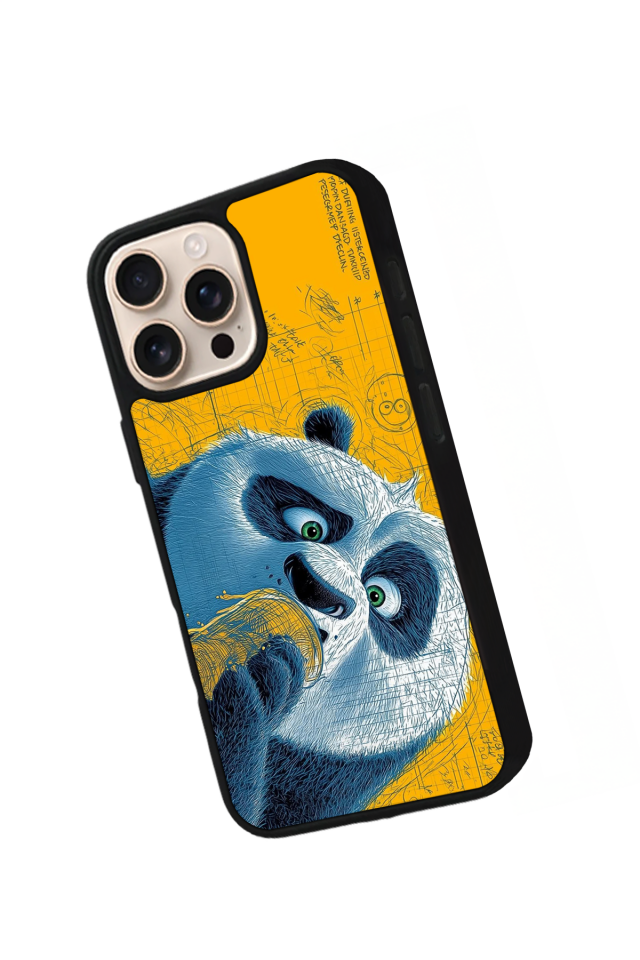 iPhone 15 Pro Uyumlu Kung Fu Panda Tasarımlı Glossy Premium Kılıf