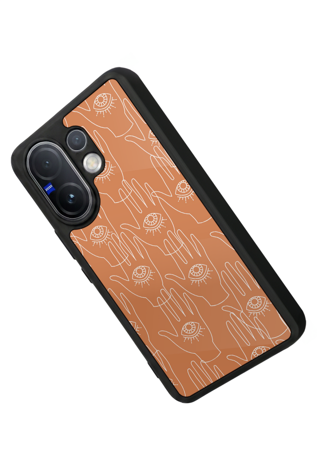 Vivo V60 Uyumlu Line Art Tasarımlı Glossy Premium Kılıf