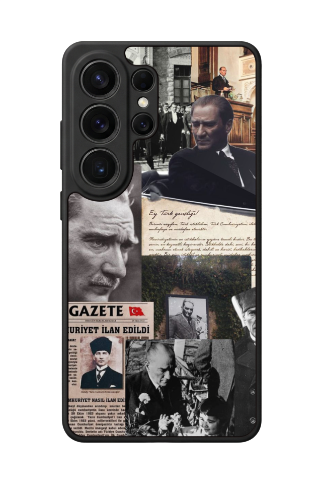 Samsung Galaxy S26 Ultra Uyumlu Mustafa Kemal Ataturk Tasarımlı Glossy Premium Kılıf