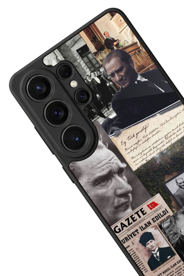Samsung Galaxy S26 Ultra Uyumlu Mustafa Kemal Ataturk Tasarımlı Glossy Premium Kılıf