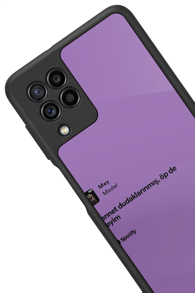 Samsung Galaxy M22 Uyumlu Sarki Sozleri Tasarımlı Glossy Premium Kılıf