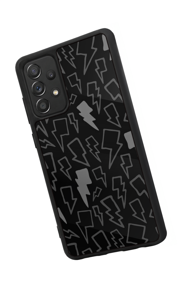 Samsung Galaxy A72 Uyumlu Simsek Tasarımlı Glossy Premium Kılıf