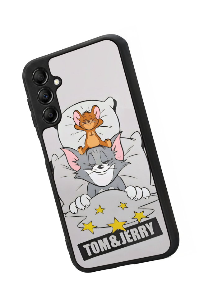 Samsung Galaxy A14 Uyumlu Tom And Jerry Tasarımlı Glossy Premium Kılıf