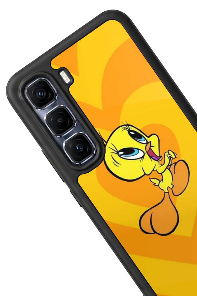 Infinix Hot 60 Pro Plus Uyumlu Tweety Tasarımlı Glossy Premium Kılıf