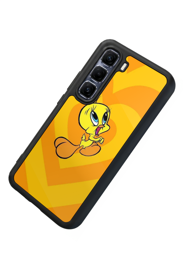 Infinix Hot 60 Pro Plus Uyumlu Tweety Tasarımlı Glossy Premium Kılıf