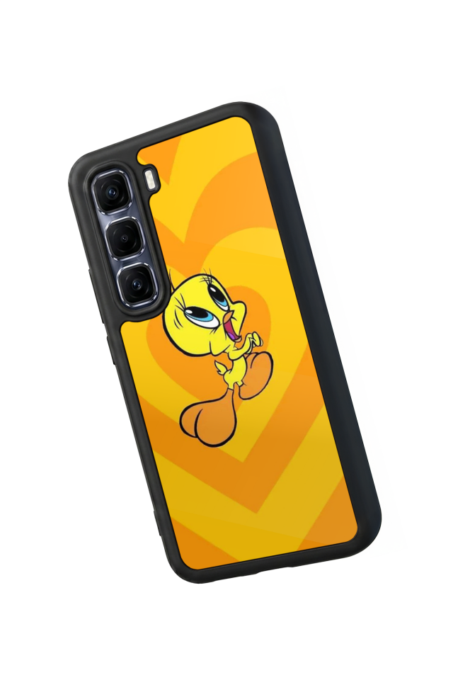 Infinix Hot 60 Pro Plus Uyumlu Tweety Tasarımlı Glossy Premium Kılıf