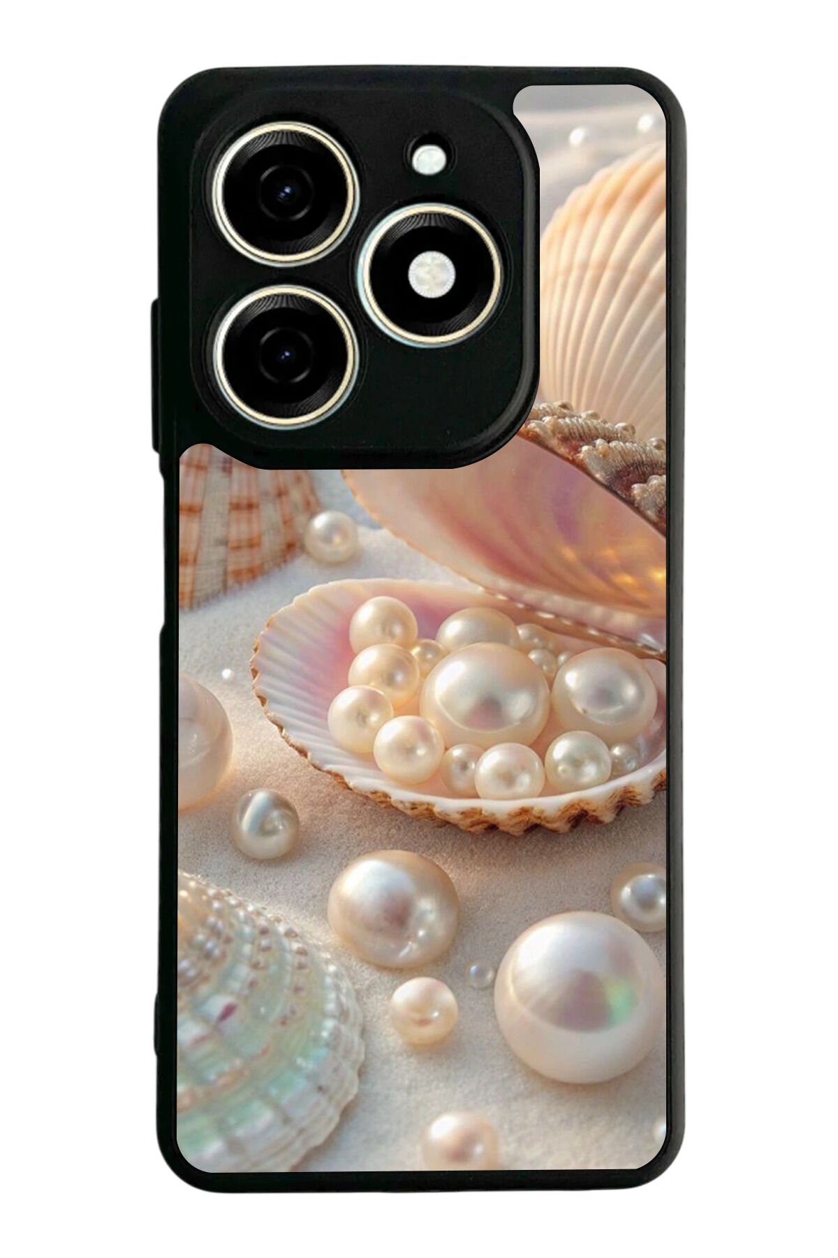 Tecno Spark 20/20C Uyumlu İnci Tasarımlı Glossy Premium Kılıf