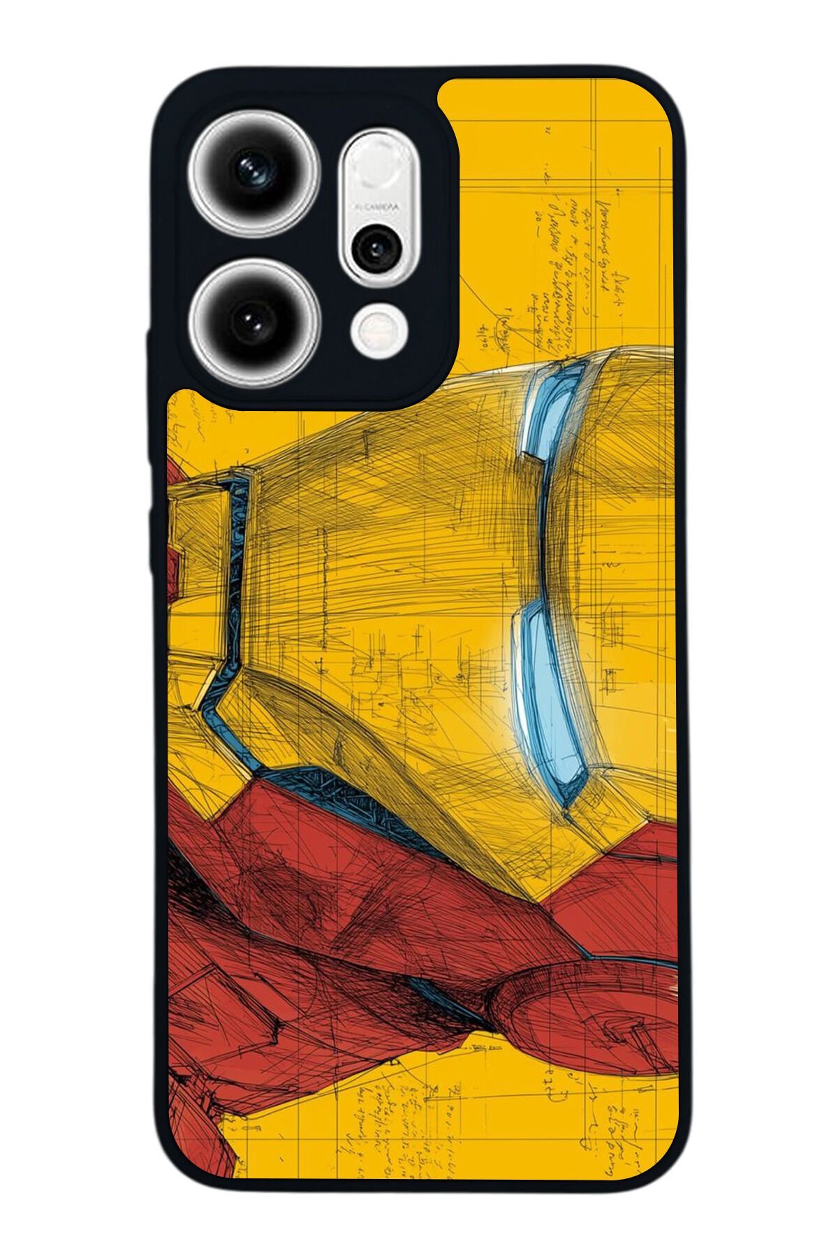 Oppo Reno 14 Uyumlu Iron Man ( Demir Adam ) Tasarımlı Glossy Premium Kılıf