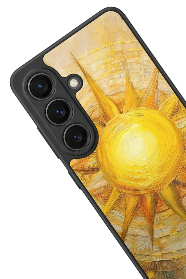 Samsung Galaxy S26 Uyumlu Güneş Tasarımlı Glossy Premium Kılıf