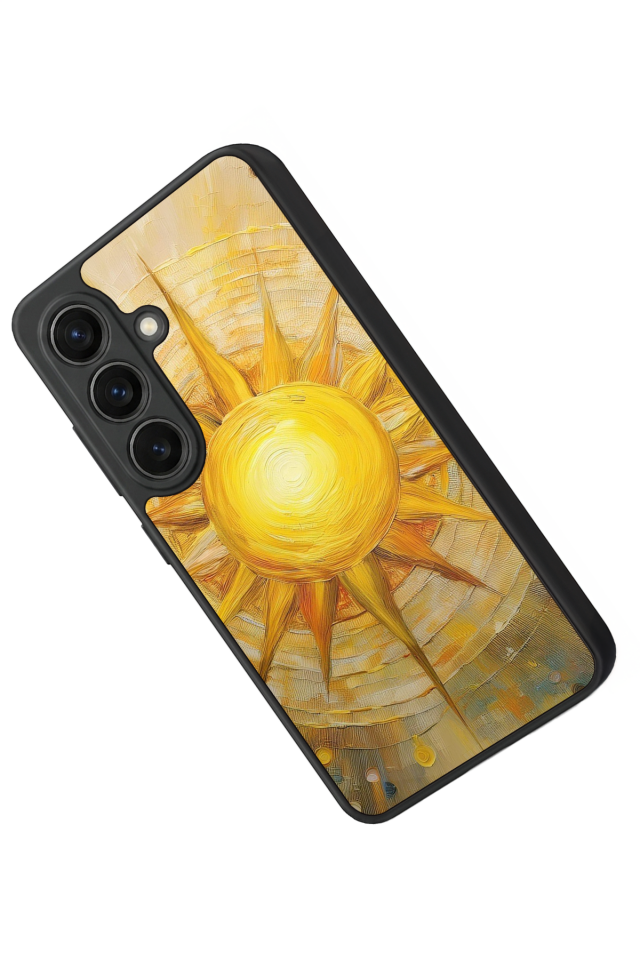 Samsung Galaxy S26 Uyumlu Güneş Tasarımlı Glossy Premium Kılıf