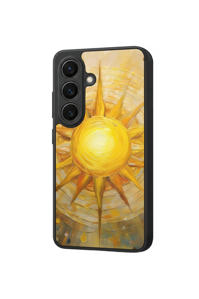 Samsung Galaxy S26 Uyumlu Güneş Tasarımlı Glossy Premium Kılıf