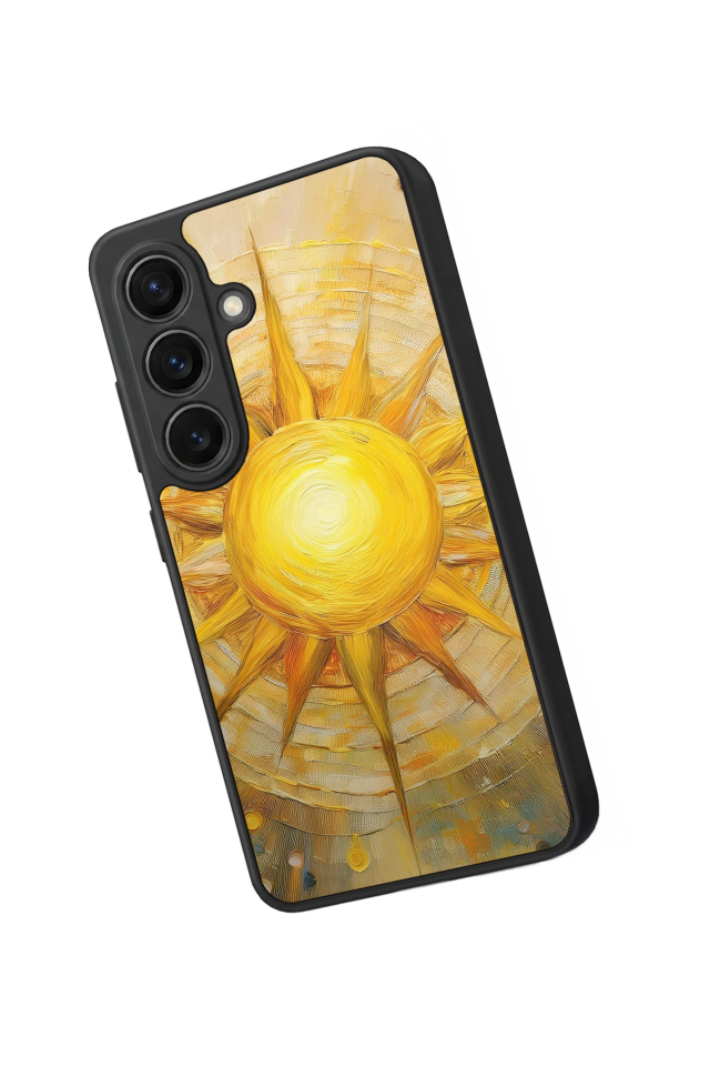 Samsung Galaxy S26 Uyumlu Güneş Tasarımlı Glossy Premium Kılıf