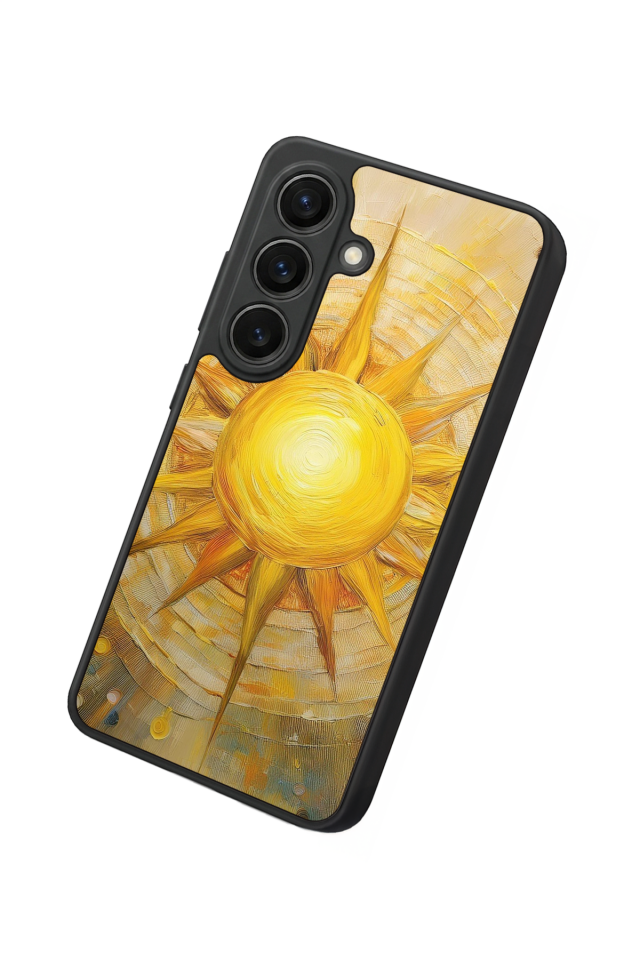 Samsung Galaxy S26 Uyumlu Güneş Tasarımlı Glossy Premium Kılıf