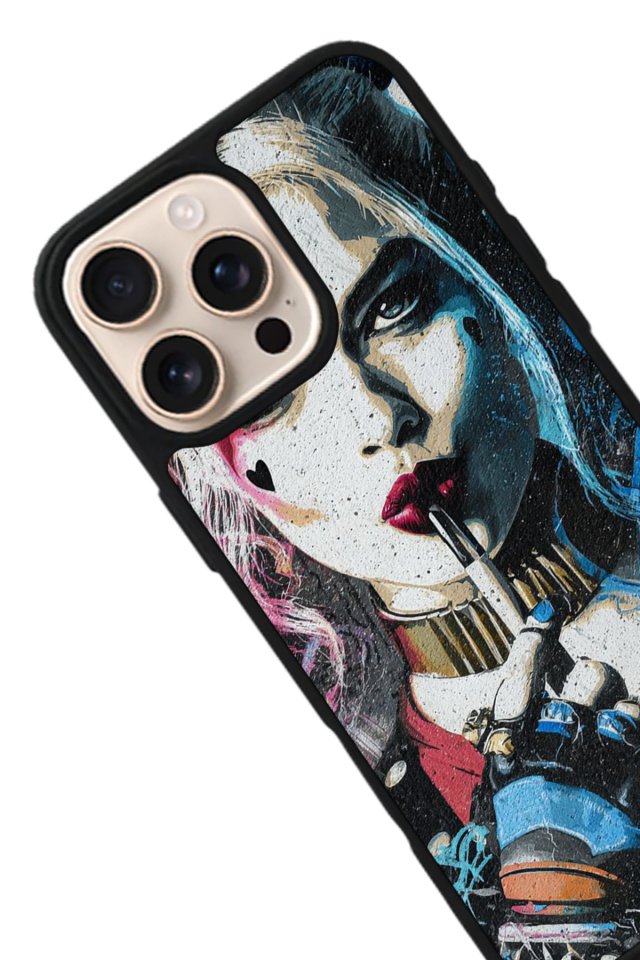 iPhone 14 Pro Max Uyumlu HarleyQueen Tasarımlı Glossy Premium Kılıf
