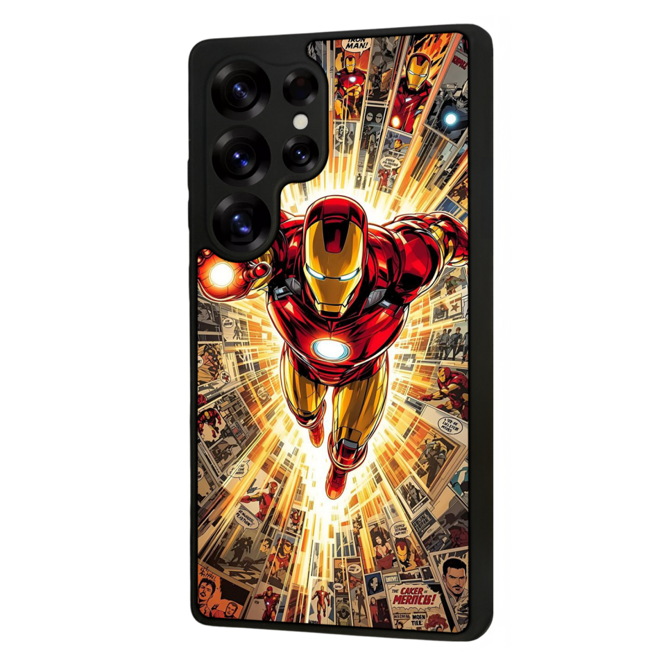 Samsung Galaxy S25 Ultra Uyumlu Iron Man ( Demir Adam ) Tasarımlı Glossy Premium Kılıf