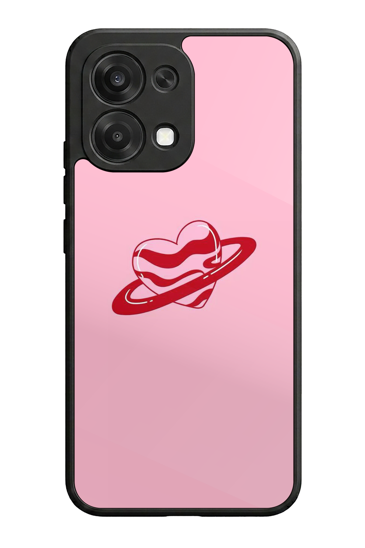 Oppo A6 Pro Uyumlu Kalp Love Tasarımlı Glossy Premium Kılıf