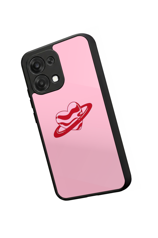 Oppo A6 Pro Uyumlu Kalp Love Tasarımlı Glossy Premium Kılıf