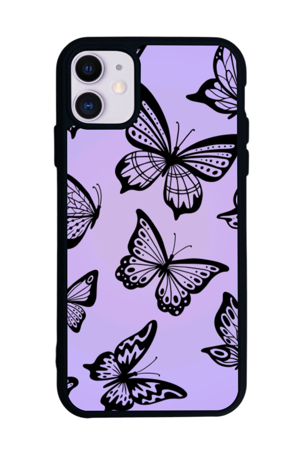 iPhone 11 Uyumlu Kelebek Tasarımlı Glossy Premium Kılıf