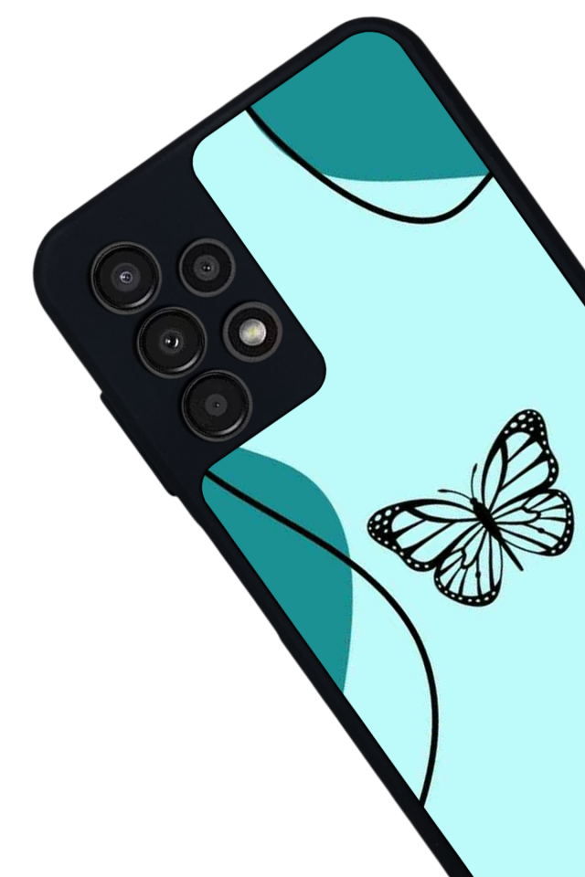Samsung Galaxy A13 Uyumlu Kelebek Tasarımlı Glossy Premium Kılıf