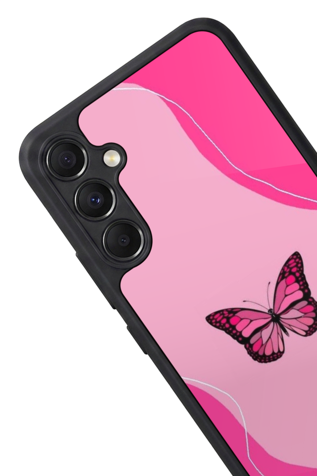Samsung Galaxy M34 Uyumlu Kelebek Tasarımlı Glossy Premium Kılıf