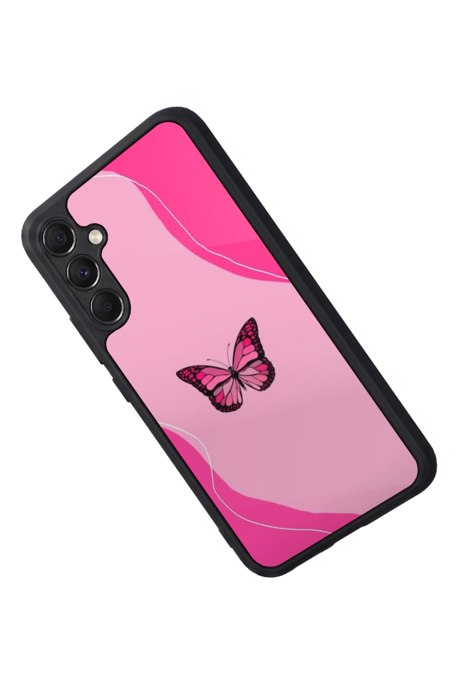 Samsung Galaxy M34 Uyumlu Kelebek Tasarımlı Glossy Premium Kılıf