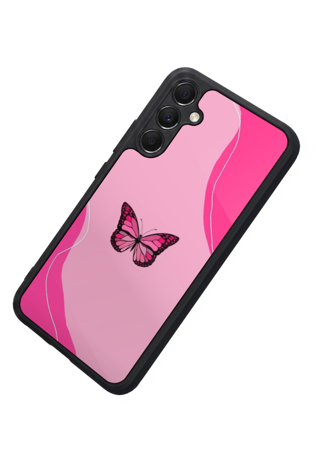 Samsung Galaxy M34 Uyumlu Kelebek Tasarımlı Glossy Premium Kılıf