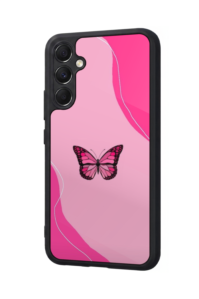 Samsung Galaxy M34 Uyumlu Kelebek Tasarımlı Glossy Premium Kılıf