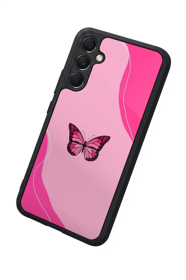 Samsung Galaxy M34 Uyumlu Kelebek Tasarımlı Glossy Premium Kılıf