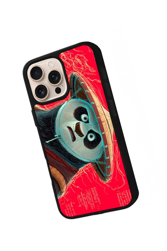 iPhone 15 Pro Uyumlu Kung Fu Panda Tasarımlı Glossy Premium Kılıf