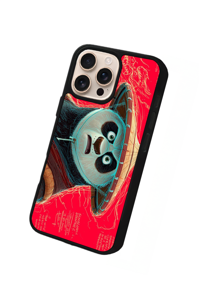 iPhone 15 Pro Uyumlu Kung Fu Panda Tasarımlı Glossy Premium Kılıf