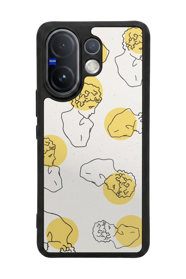 Vivo V60 Uyumlu Line Art Tasarımlı Glossy Premium Kılıf