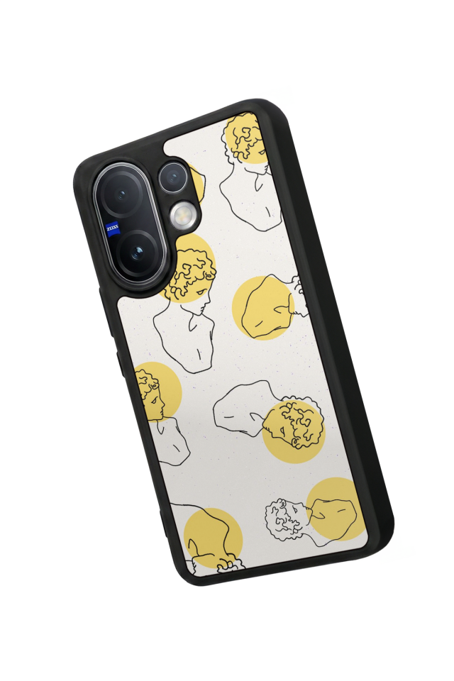 Vivo V60 Uyumlu Line Art Tasarımlı Glossy Premium Kılıf