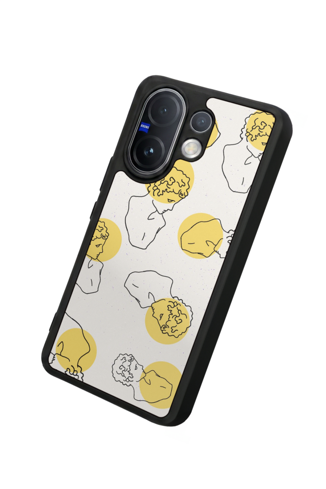 Vivo V60 Uyumlu Line Art Tasarımlı Glossy Premium Kılıf