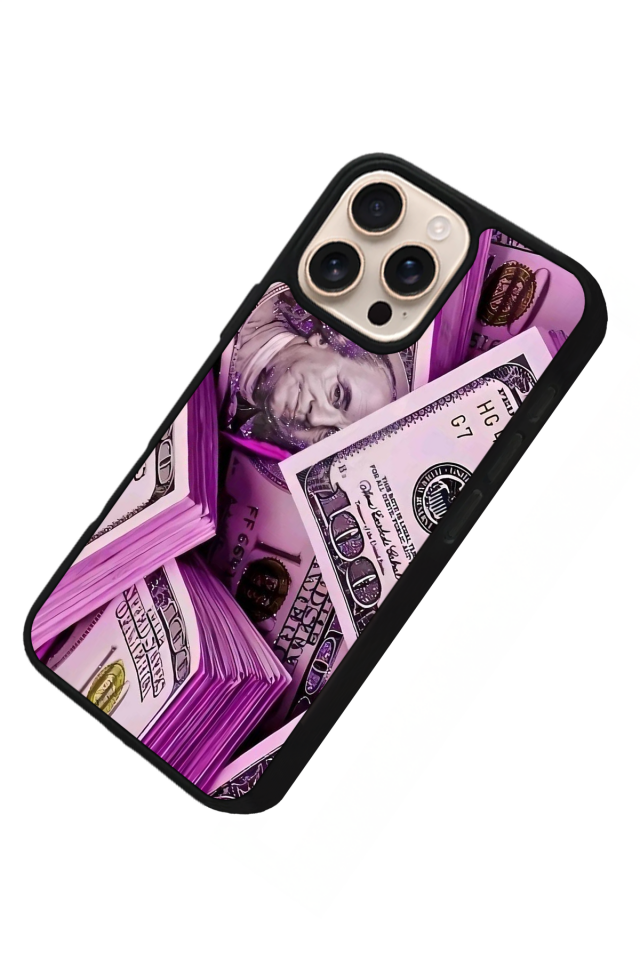 iPhone 16 Pro Max Uyumlu Money Para Tasarımlı Glossy Premium Kılıf