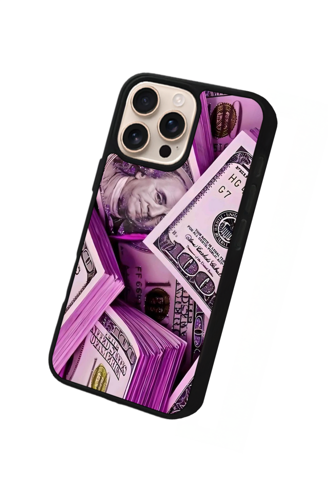 iPhone 16 Pro Max Uyumlu Money Para Tasarımlı Glossy Premium Kılıf