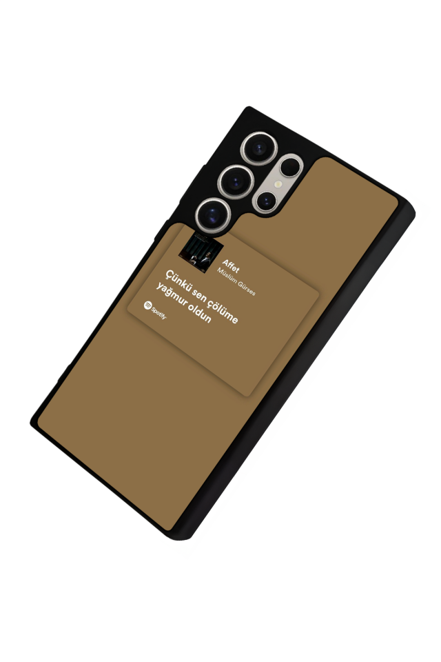 Samsung Galaxy S23 Ultra Uyumlu Sarki Sozleri Tasarımlı Glossy Premium Kılıf