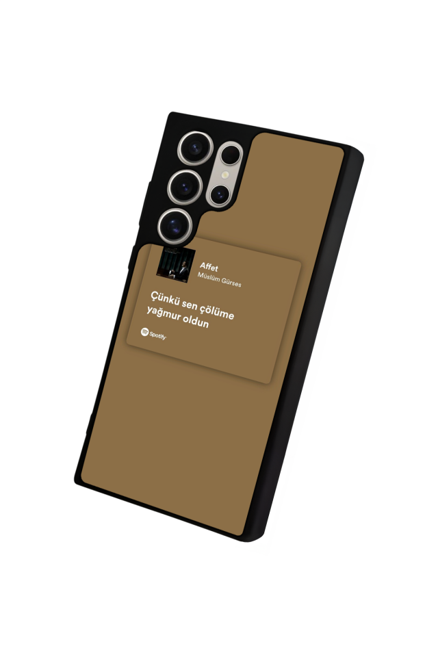 Samsung Galaxy S23 Ultra Uyumlu Sarki Sozleri Tasarımlı Glossy Premium Kılıf