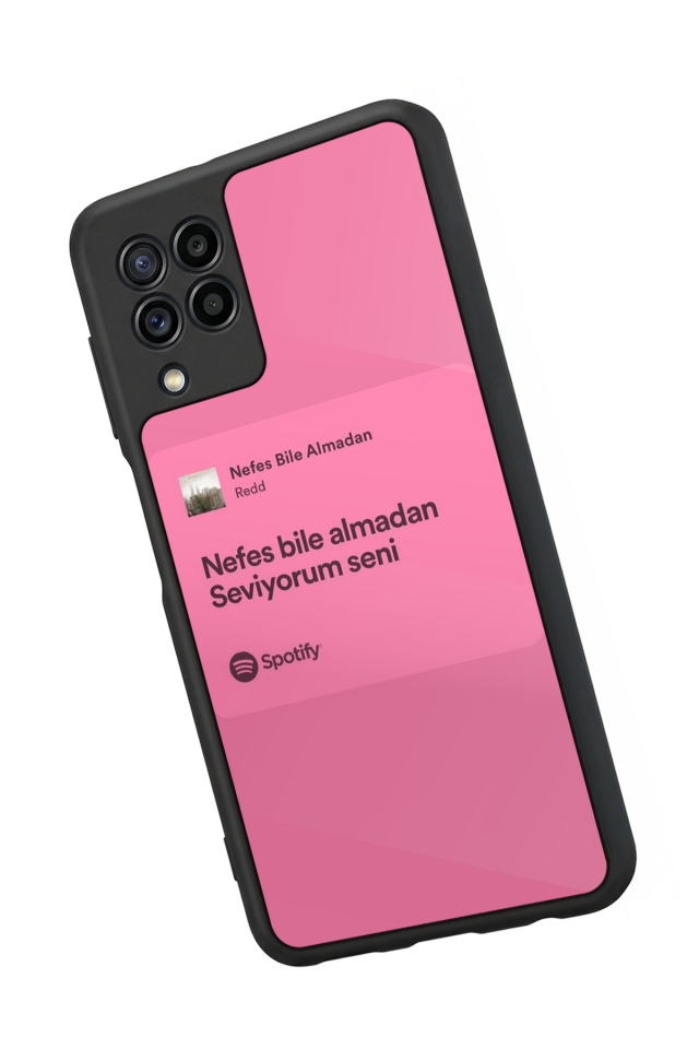 Samsung Galaxy M22 Uyumlu Sarki Sozleri Tasarımlı Glossy Premium Kılıf