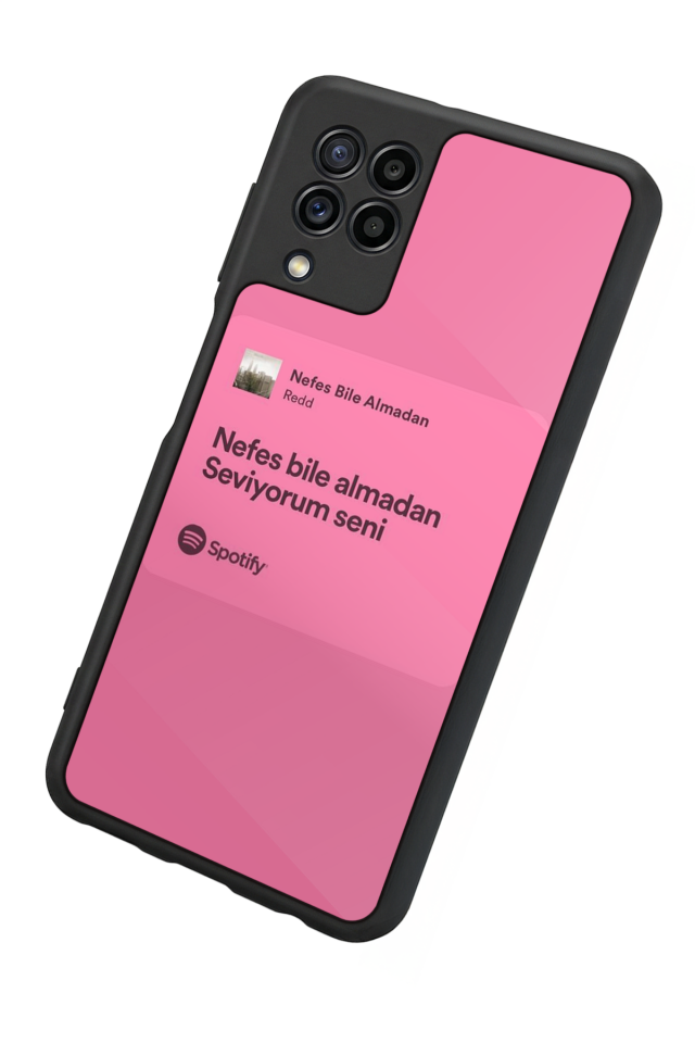 Samsung Galaxy M22 Uyumlu Sarki Sozleri Tasarımlı Glossy Premium Kılıf