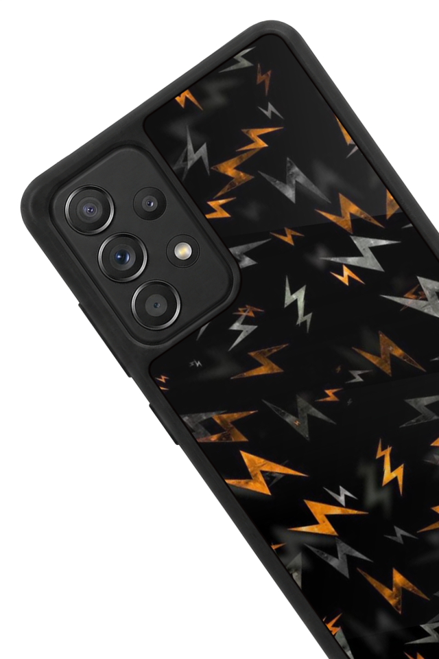 Samsung Galaxy A72 Uyumlu Simsek Tasarımlı Glossy Premium Kılıf
