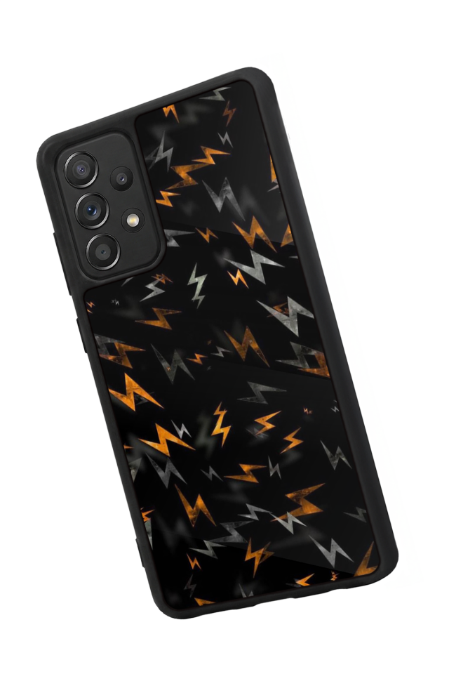 Samsung Galaxy A72 Uyumlu Simsek Tasarımlı Glossy Premium Kılıf