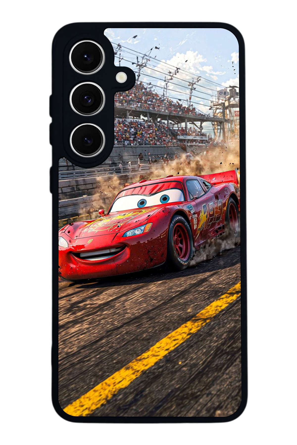 Samsung Galaxy A16 Uyumlu Şimsek McQueen Tasarımlı Glossy Premium Kılıf