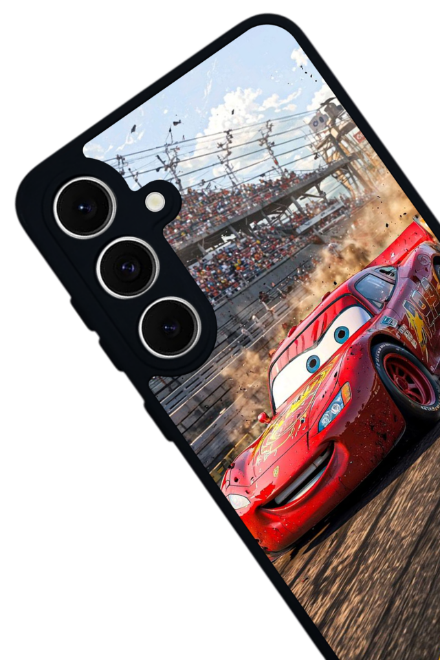 Samsung Galaxy A16 Uyumlu Şimsek McQueen Tasarımlı Glossy Premium Kılıf